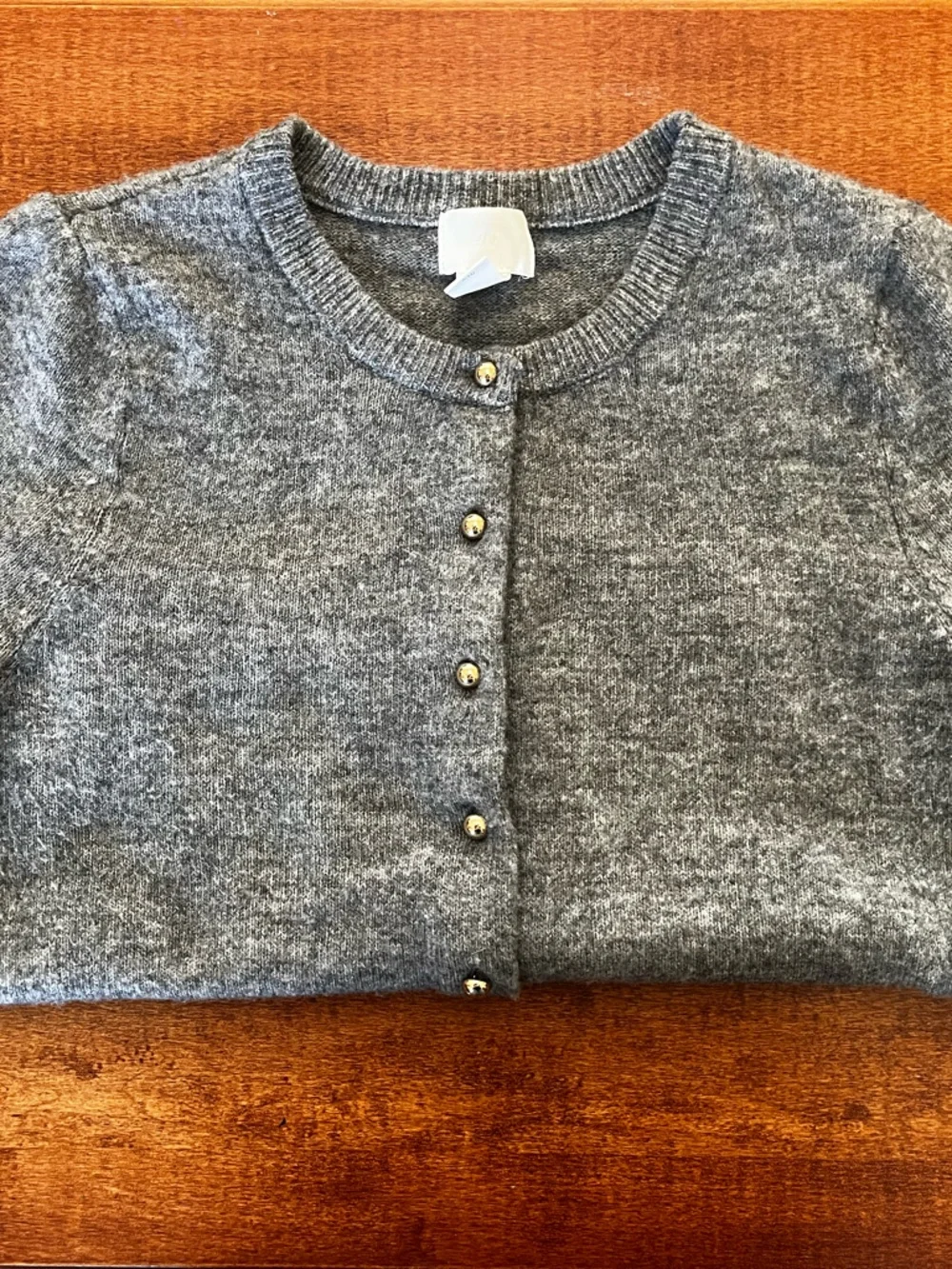 H&M Gray Knit Button Cardigan with silver Buttons - Picture 2 of 7